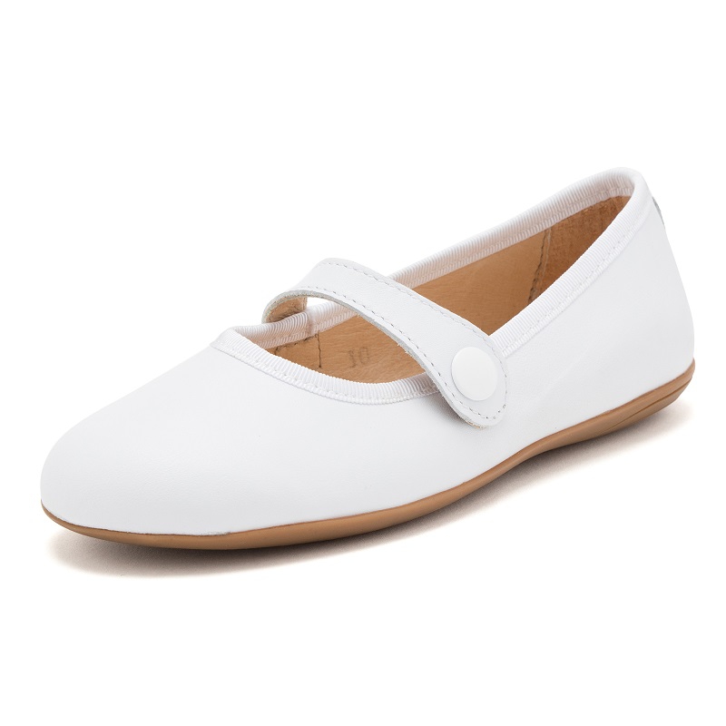 Girls Ceremonial Leather Mary Jane Shoes White Mary Jane Shoes Pisamonas